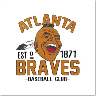 Old Style Atlanta Braves 3 by Buck Tee Posters and Art